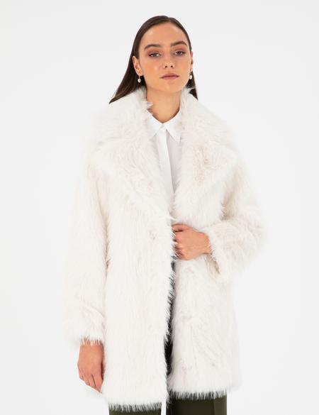 Ekru Comfort Fit Suni Kürk - 50296086002