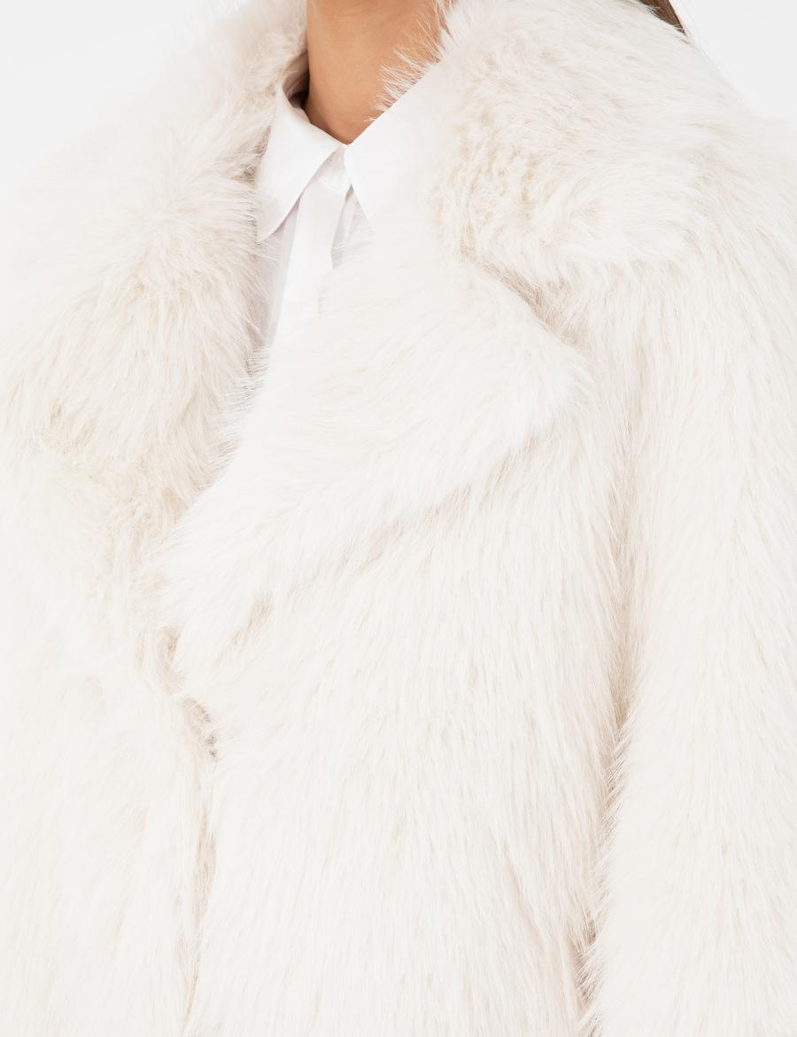 Ekru Comfort Fit Suni Kürk