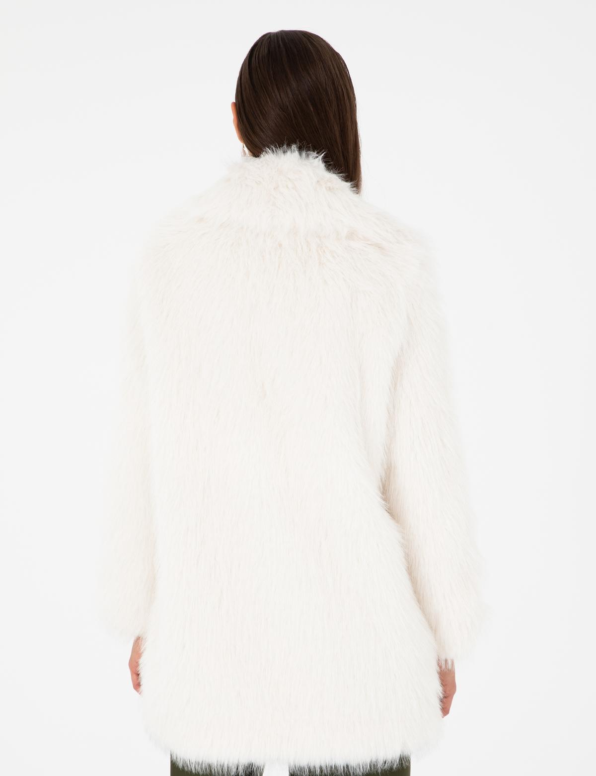 Ekru Comfort Fit Suni Kürk - 50296086002