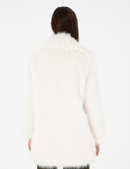 Ekru Comfort Fit Suni Kürk - 50296086002