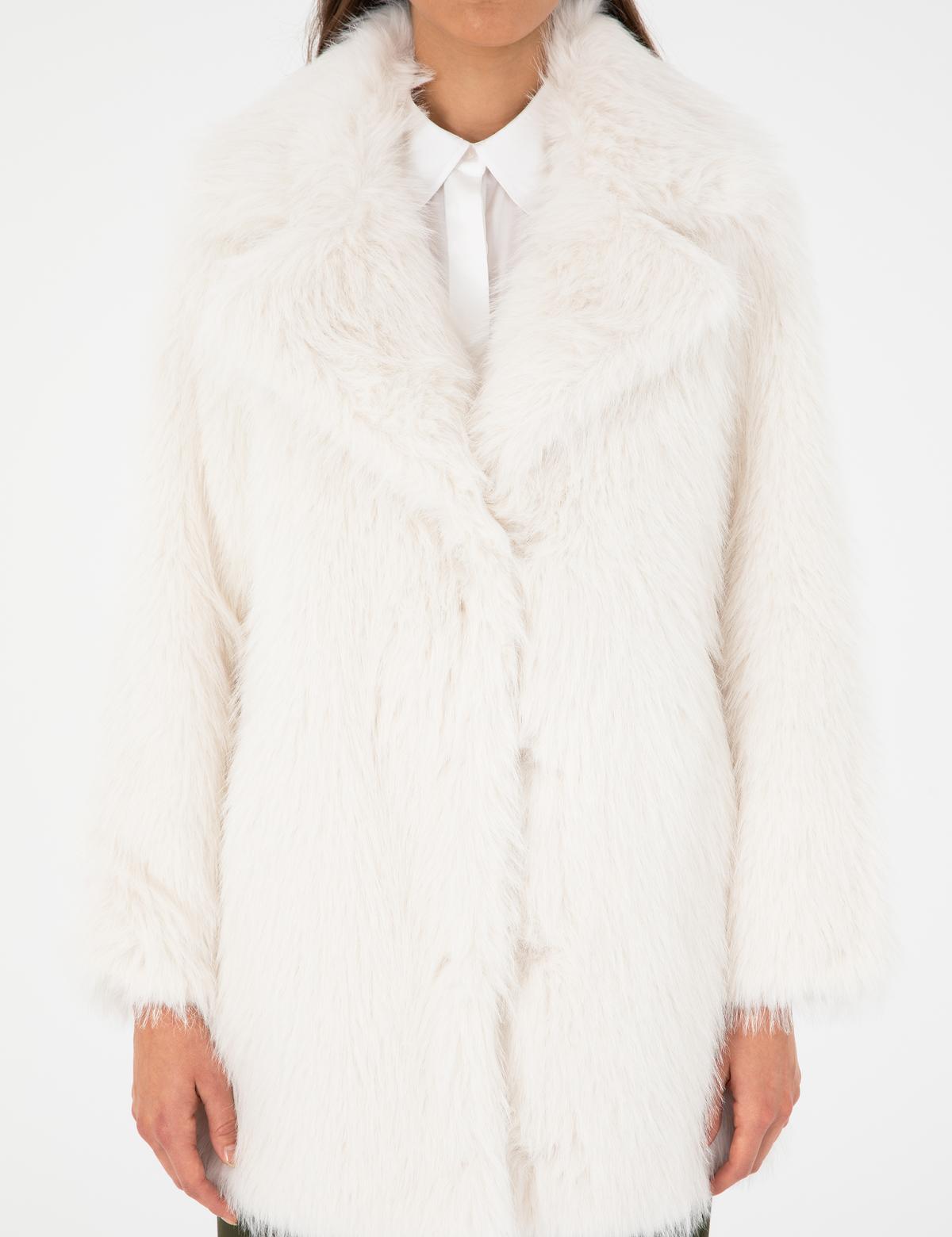 Ekru Comfort Fit Suni Kürk - 50296086002