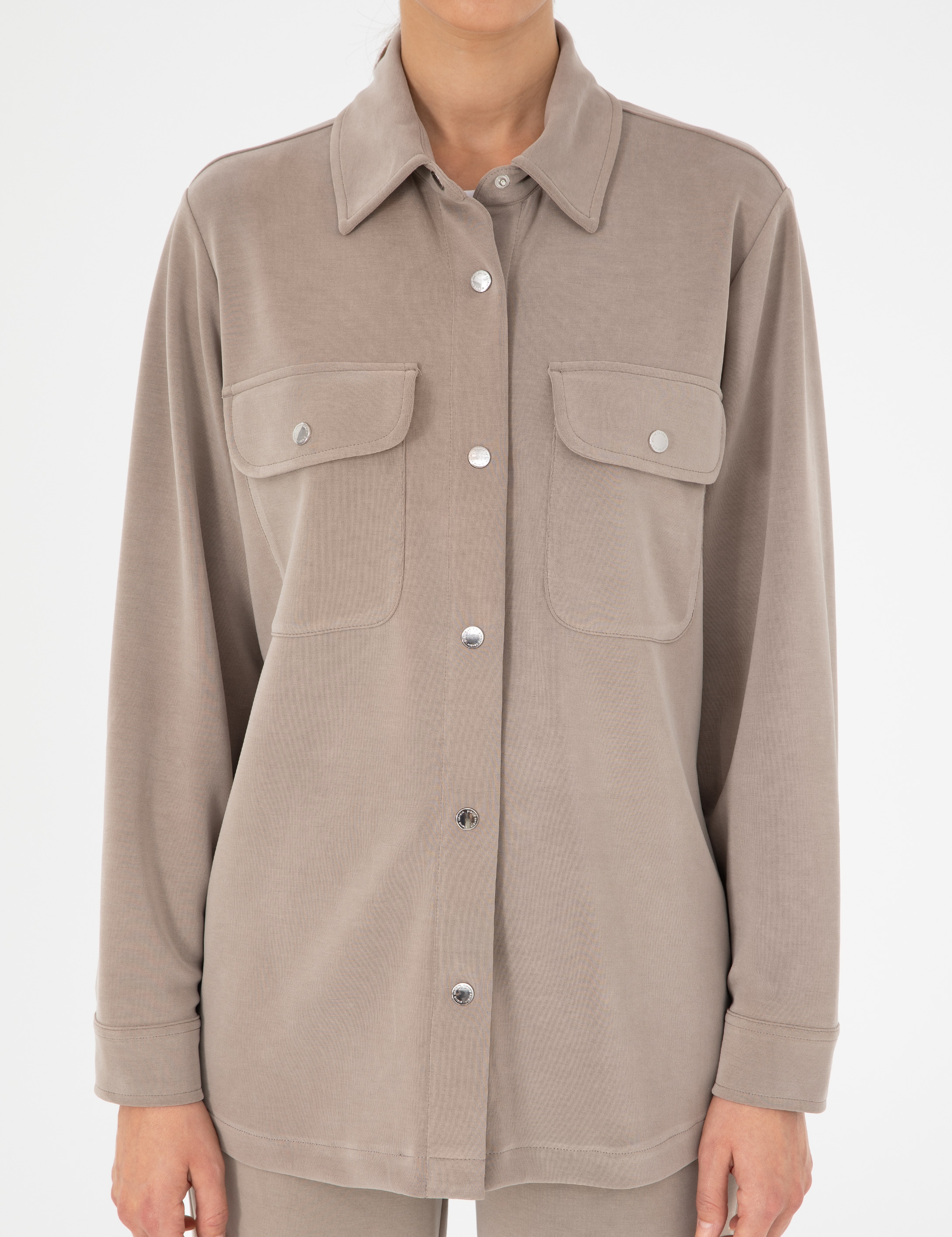 Vizon Oversize Modal Kumaş Örme Hırka - Image 6