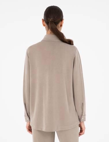 Vizon Oversize Modal Kumaş Örme Hırka