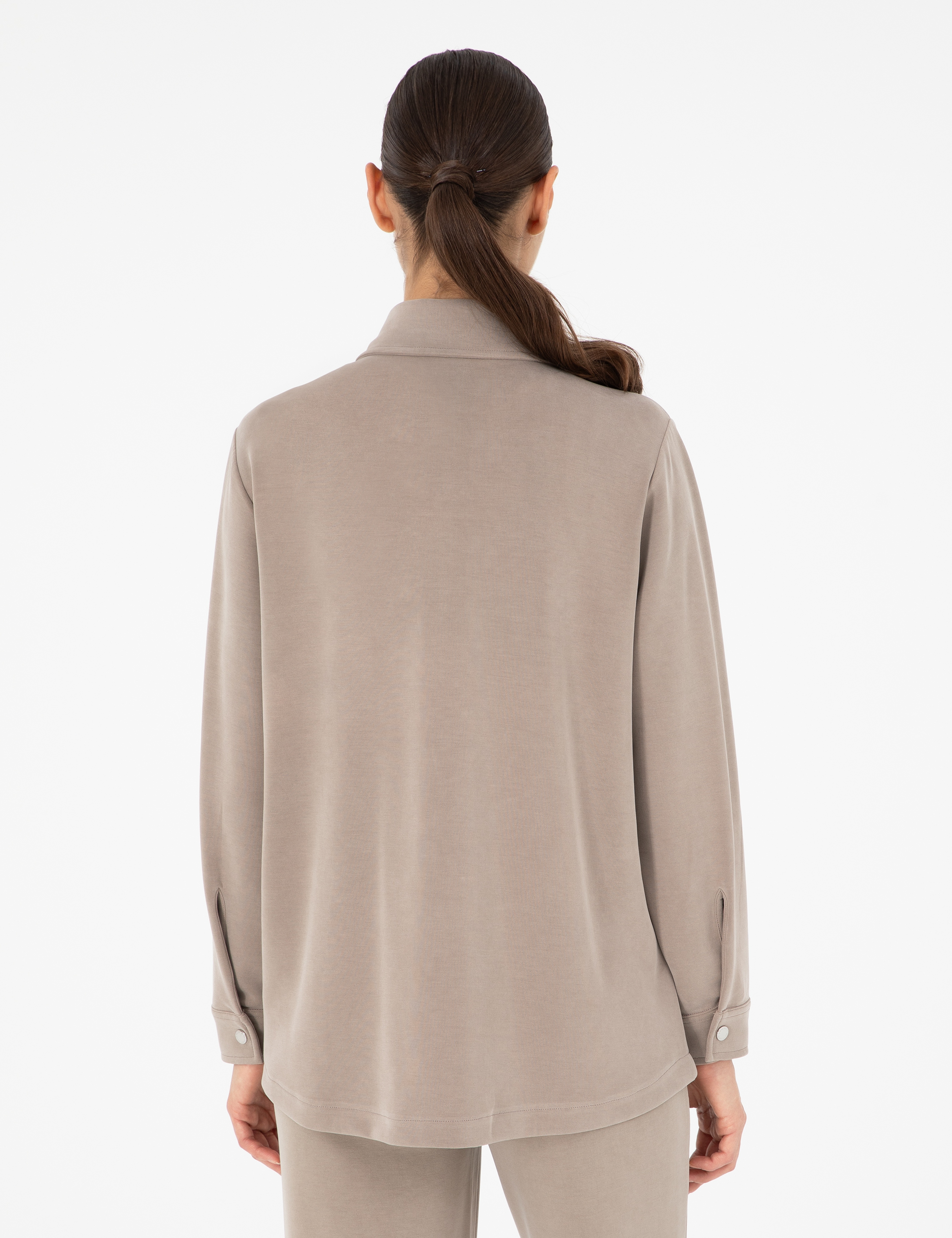 Vizon Oversize Modal Kumaş Örme Hırka - Image 5