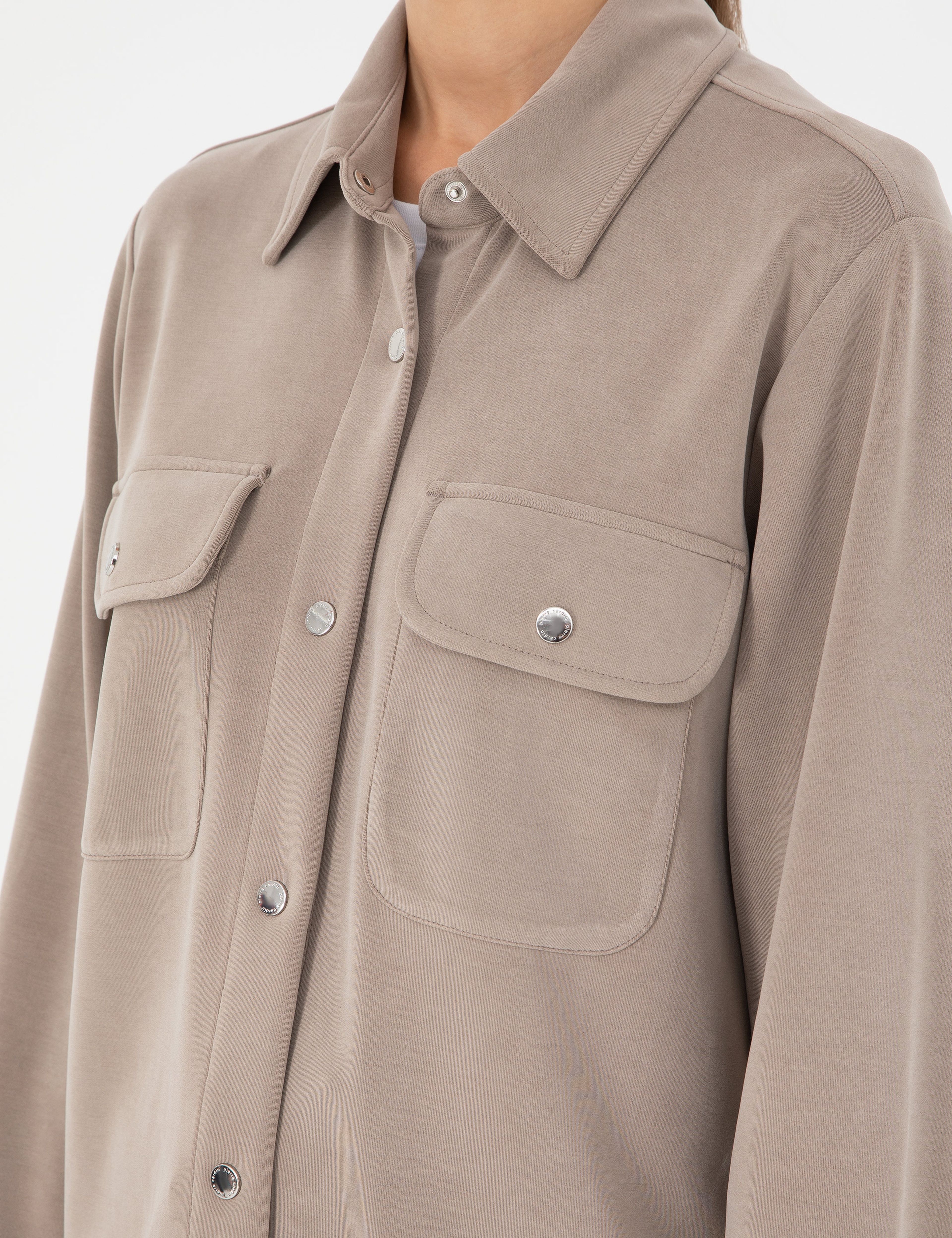 Vizon Oversize Modal Kumaş Örme Hırka