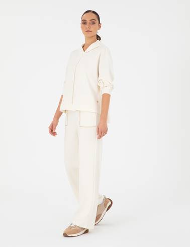 Ekru Loose Fit Eşofman Altı
