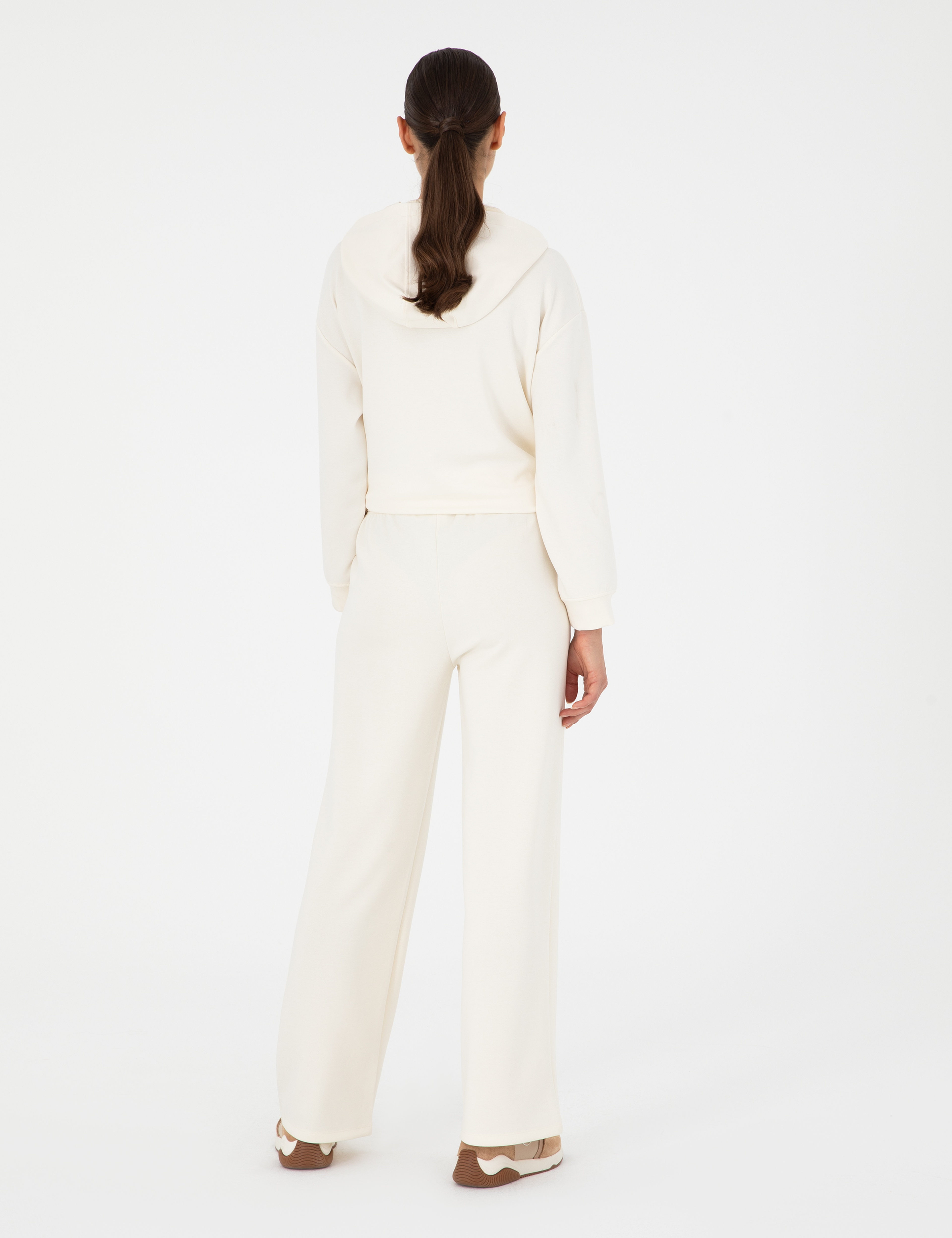 Ekru Loose Fit Eşofman Altı - Image 4