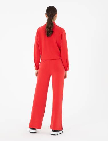 Kırmızı Loose Fit Eşofman Altı