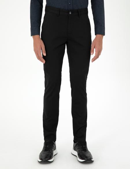 Siyah Slim Fit Basic Kanvas Pantolon - 50292522033