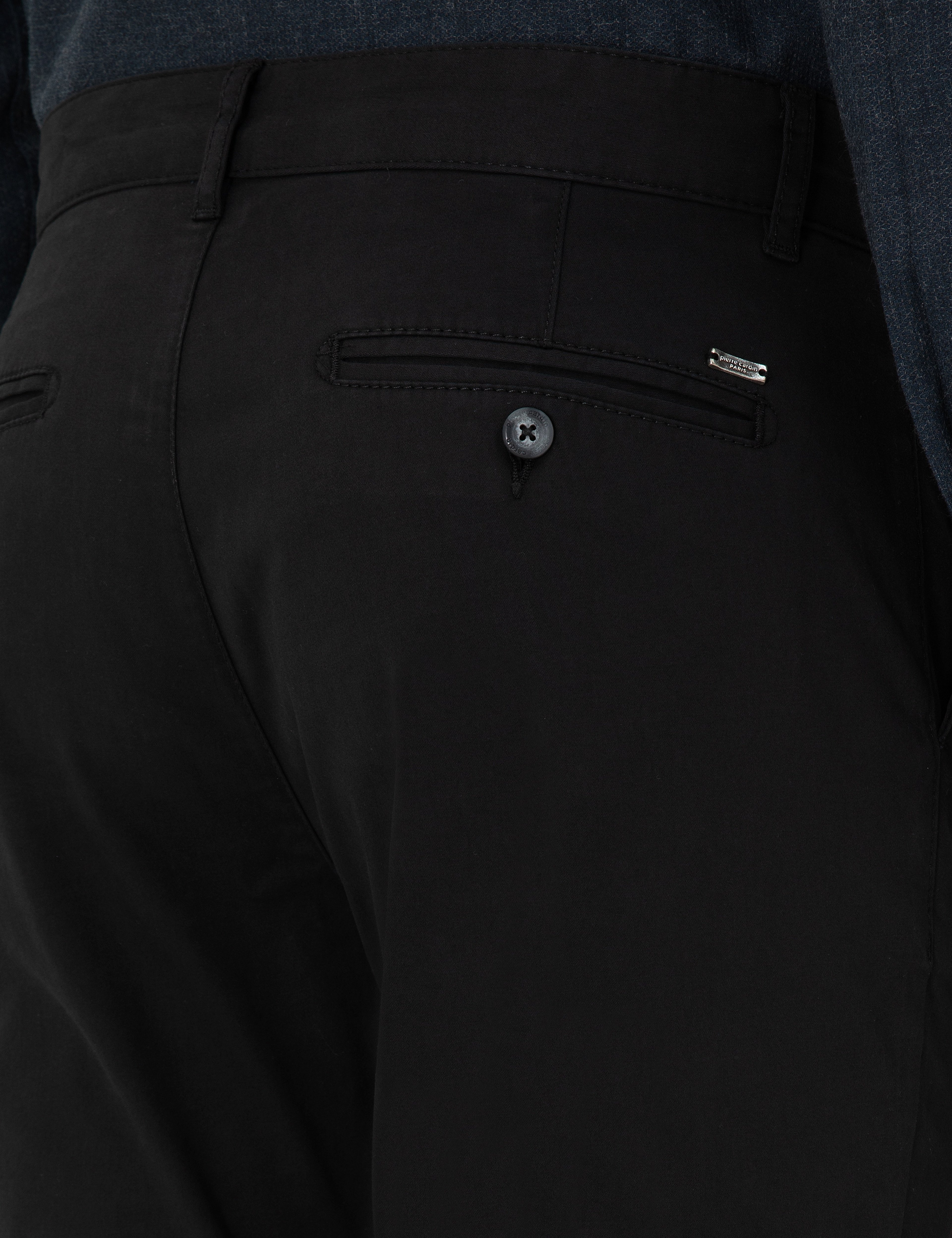 Siyah Slim Fit Basic Kanvas Pantolon - Image 6