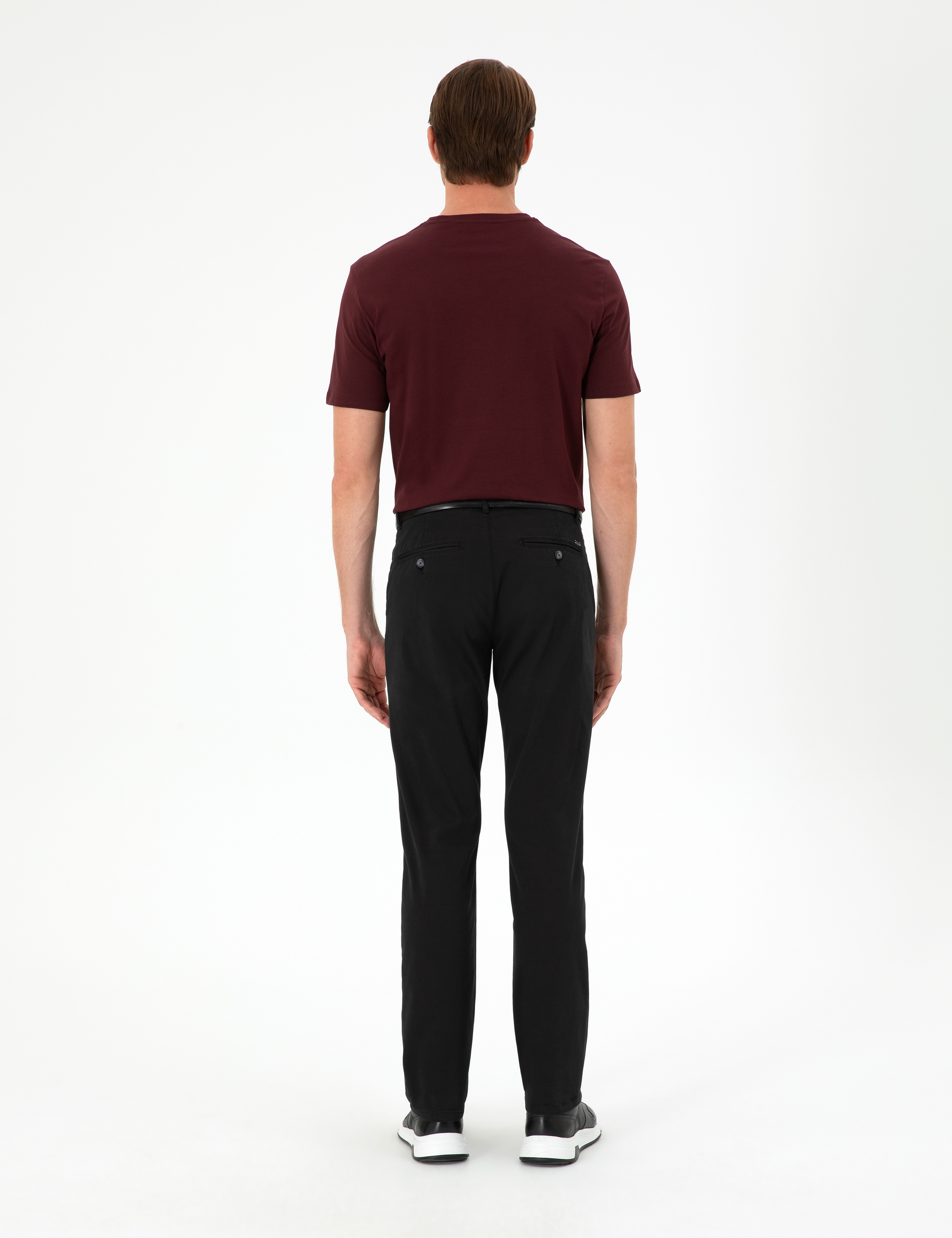 Siyah Regular Fit Basic Kanvas Pantolon