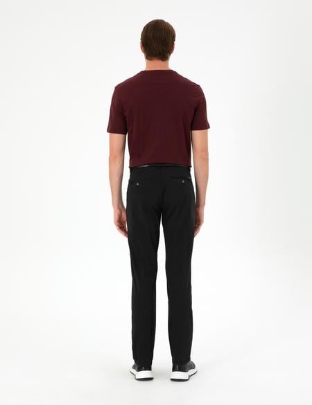 Siyah Regular Fit Kanvas Pantolon - 50292505175