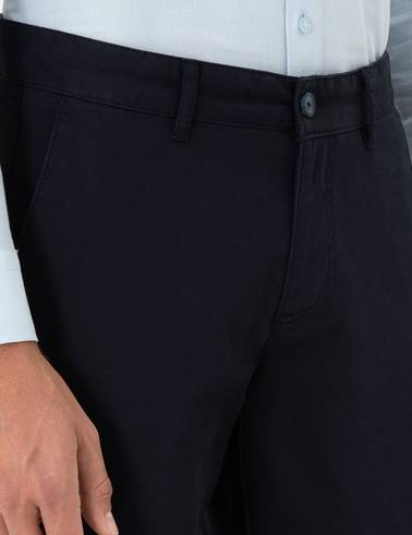 Lacivert Regular Fit Kanvas Pantolon