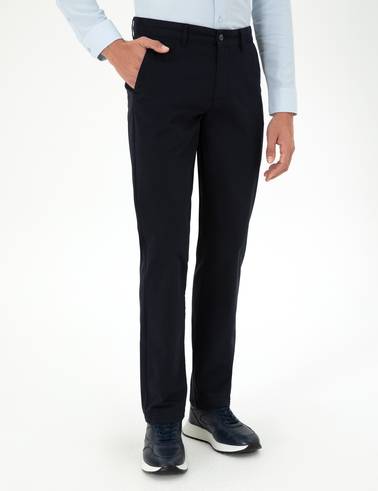 Lacivert Regular Fit Kanvas Pantolon