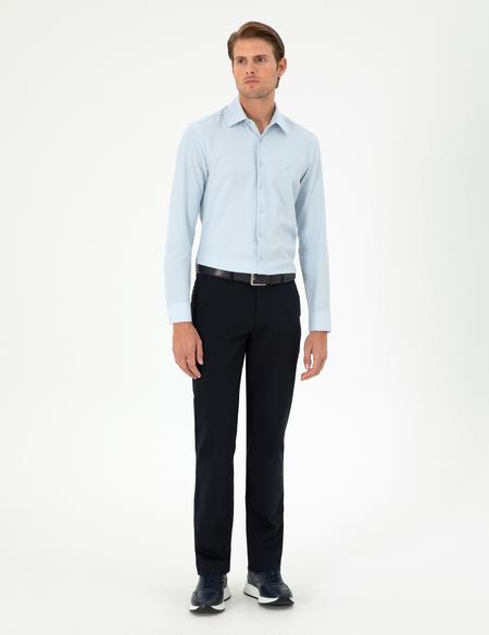 Lacivert Regular Fit Kanvas Pantolon - 50292505090