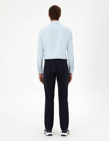 Lacivert Regular Fit Kanvas Pantolon