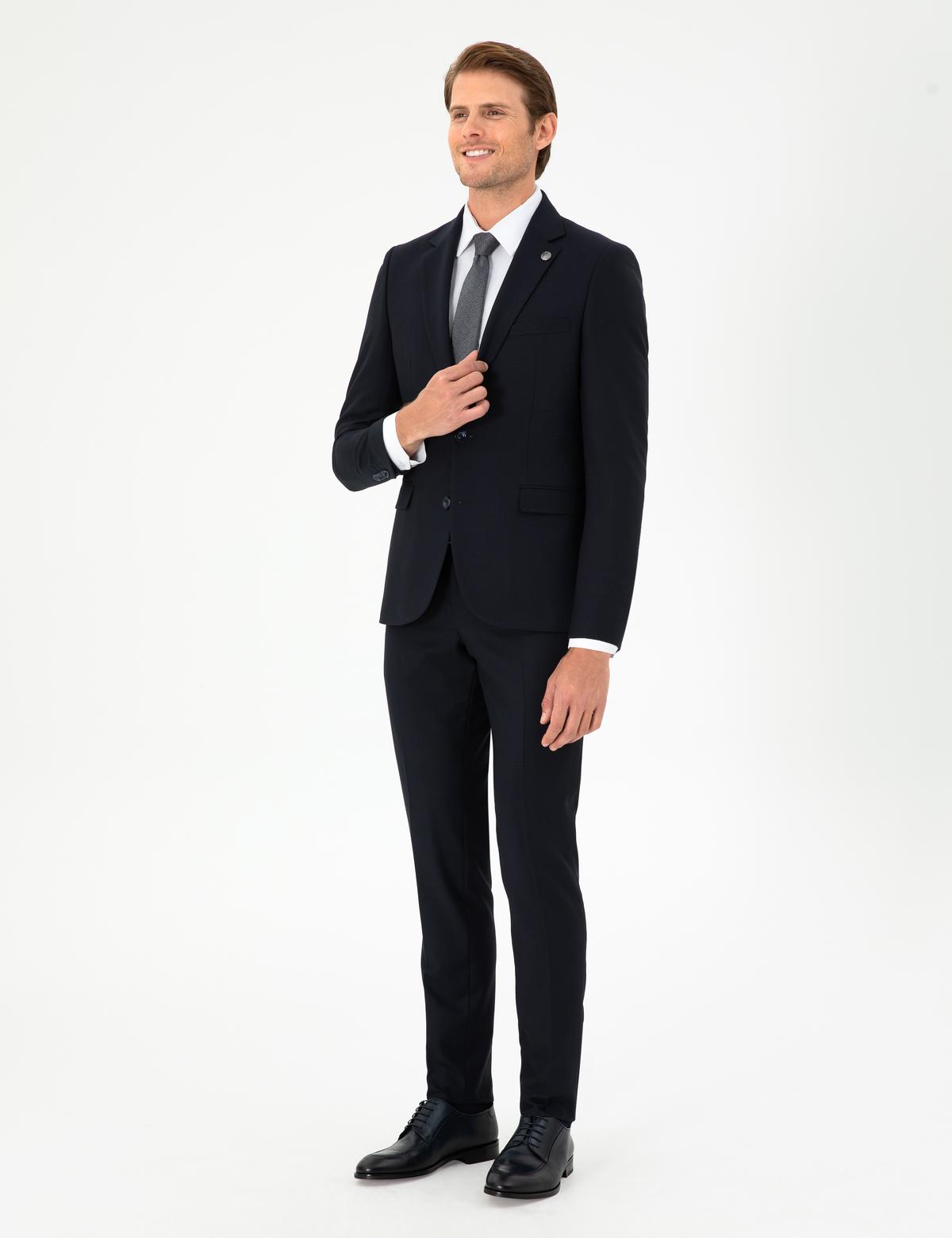 Lacivert Ex. Slim Fit Takım Elbise - 50292223044