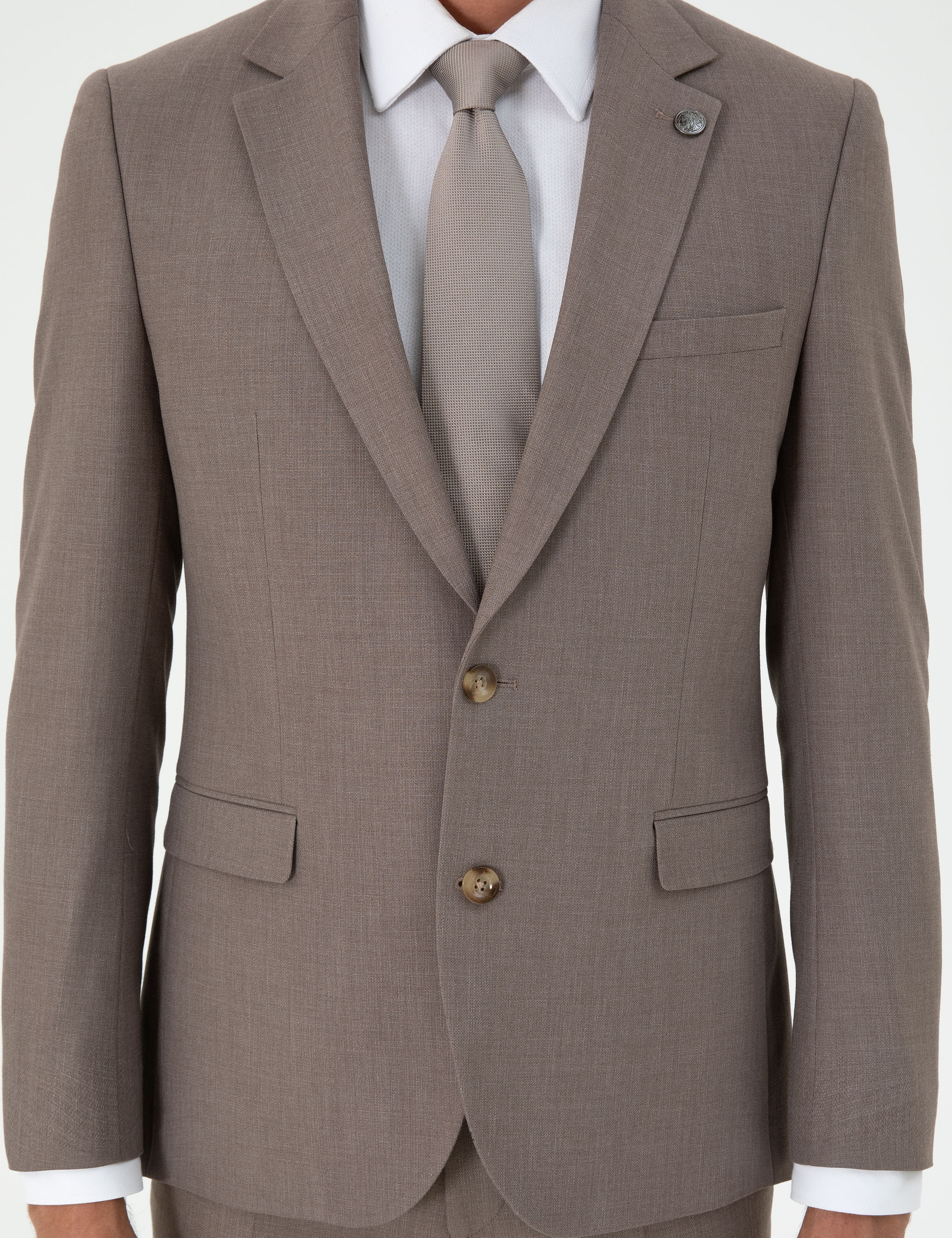 Açık Kahverengi Ex. Slim Fit Takım Elbise - Image 7