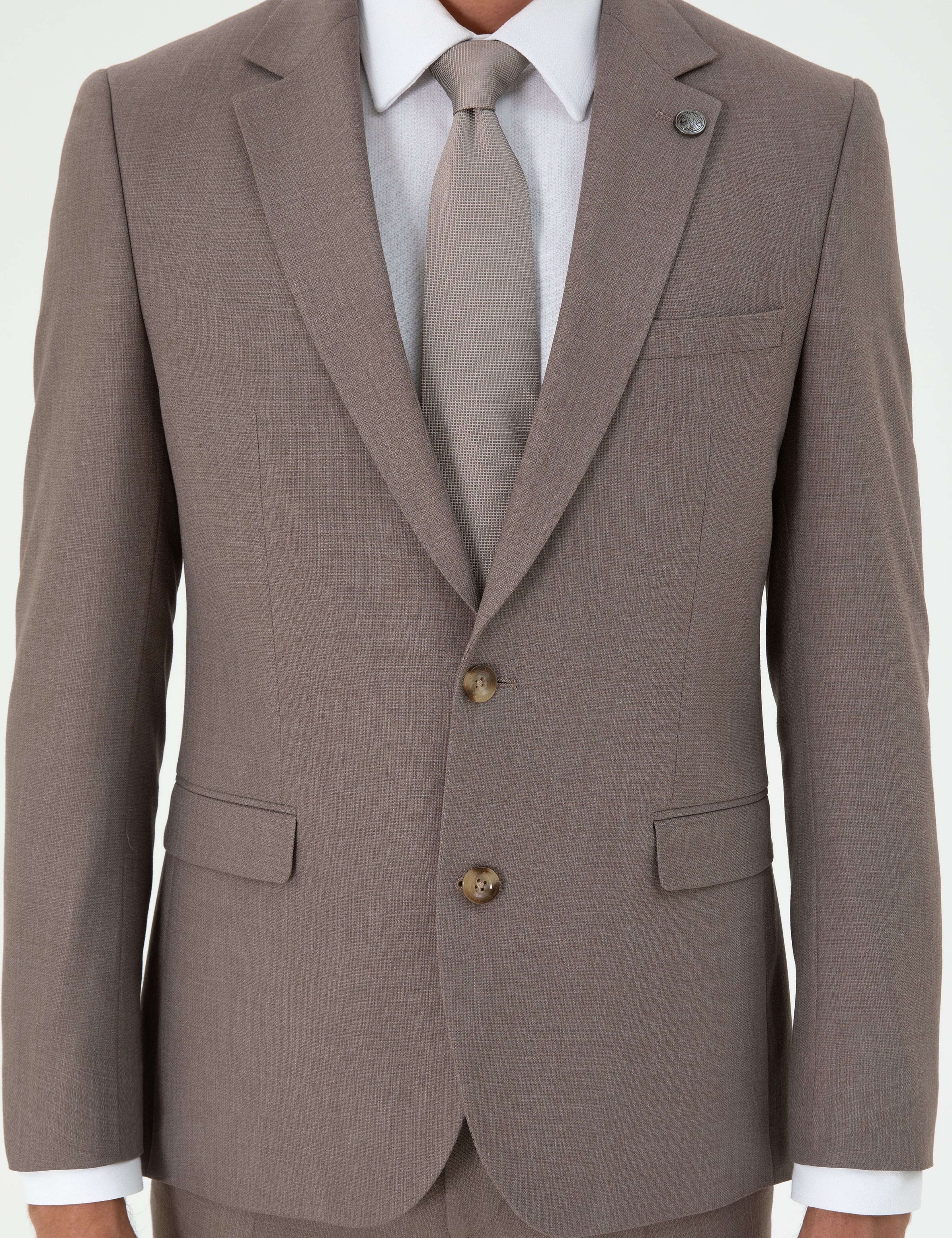 Açık Kahverengi Ex. Slim Fit Takım Elbise