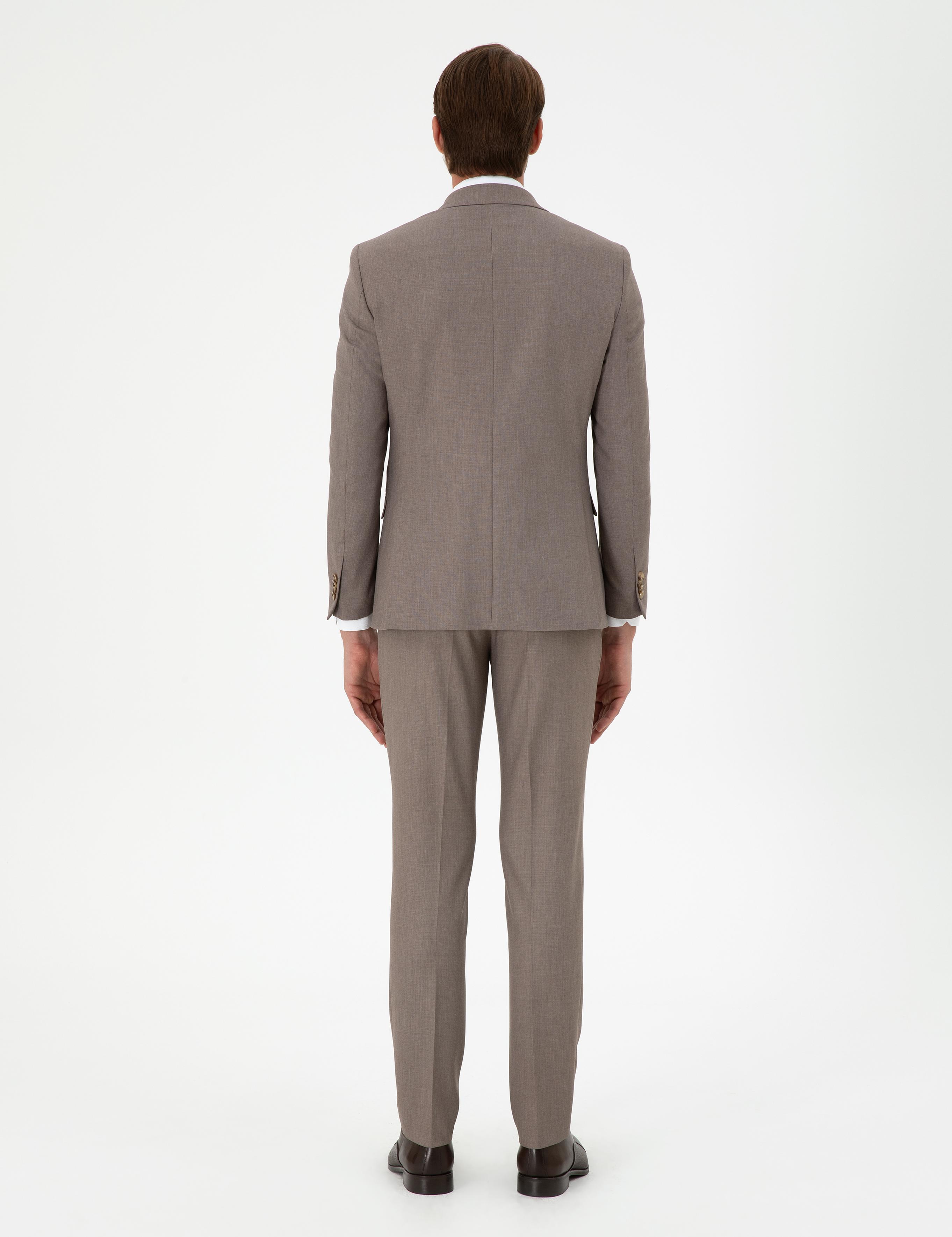 Açık Kahverengi Ex. Slim Fit Takım Elbise