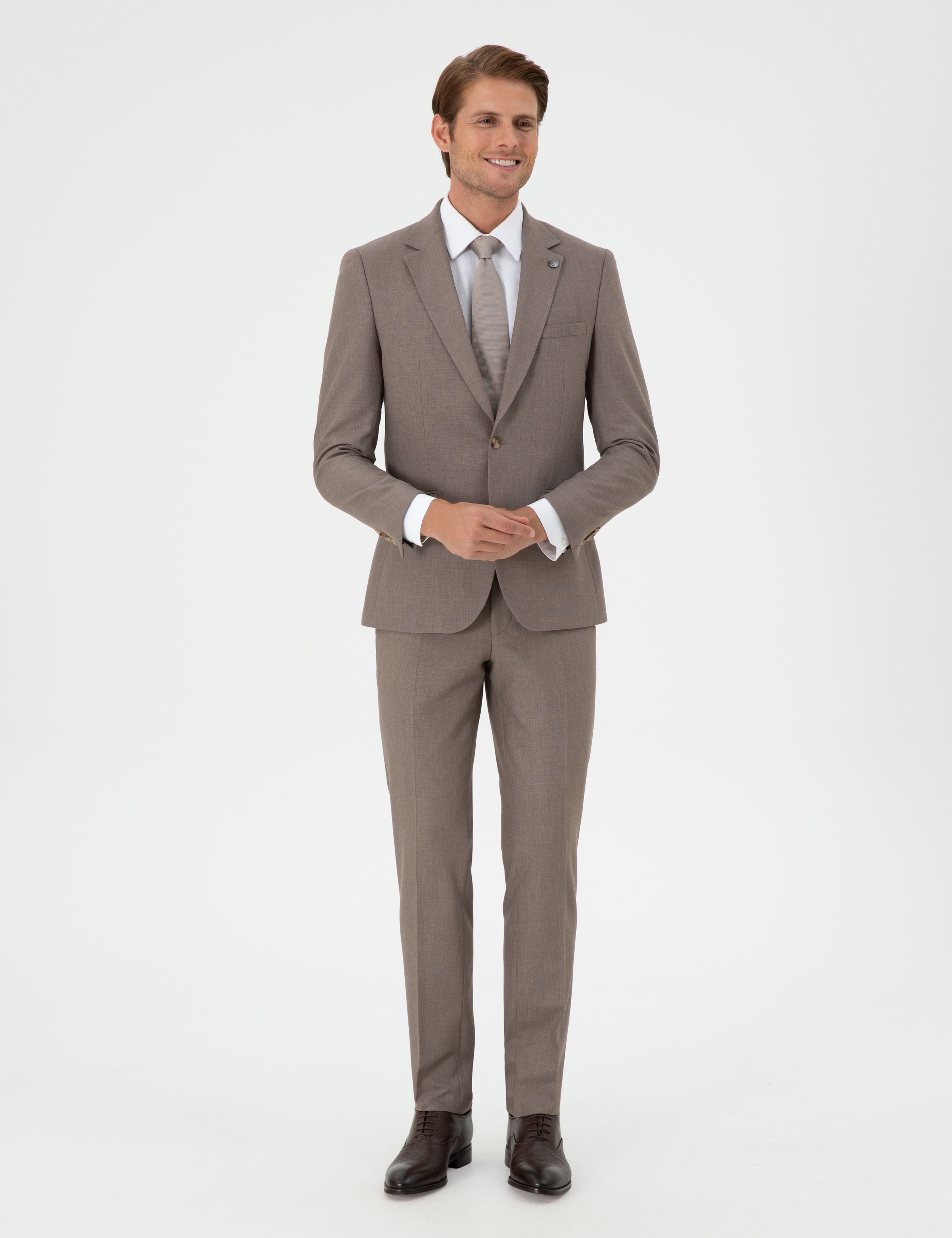 Açık Kahverengi Ex. Slim Fit Takım Elbise - Image 1