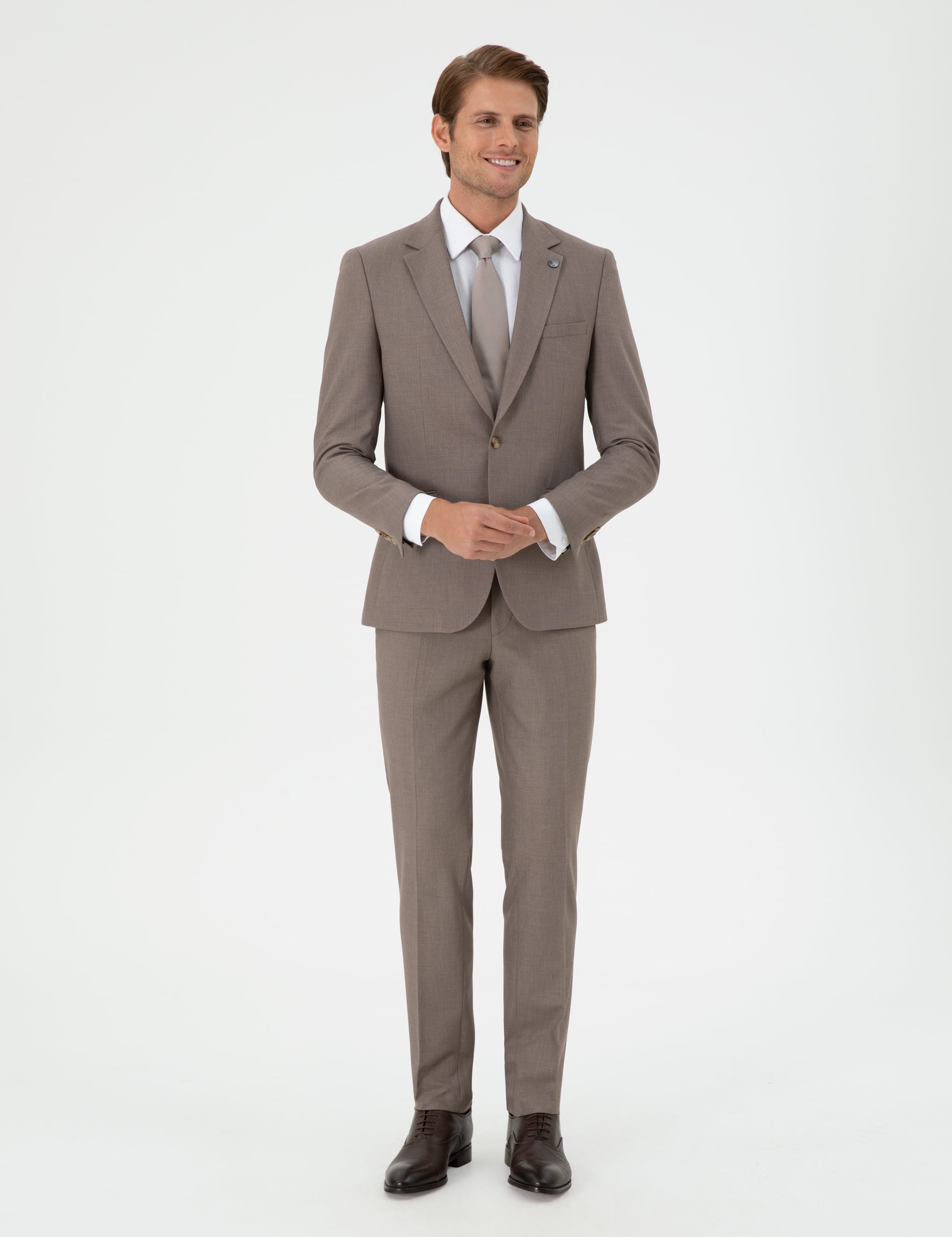 Açık Kahverengi Ex. Slim Fit Takım Elbise