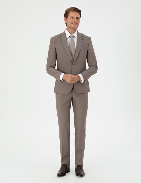 Açık Kahverengi Ex. Slim Fit Takım Elbise - 50292223092