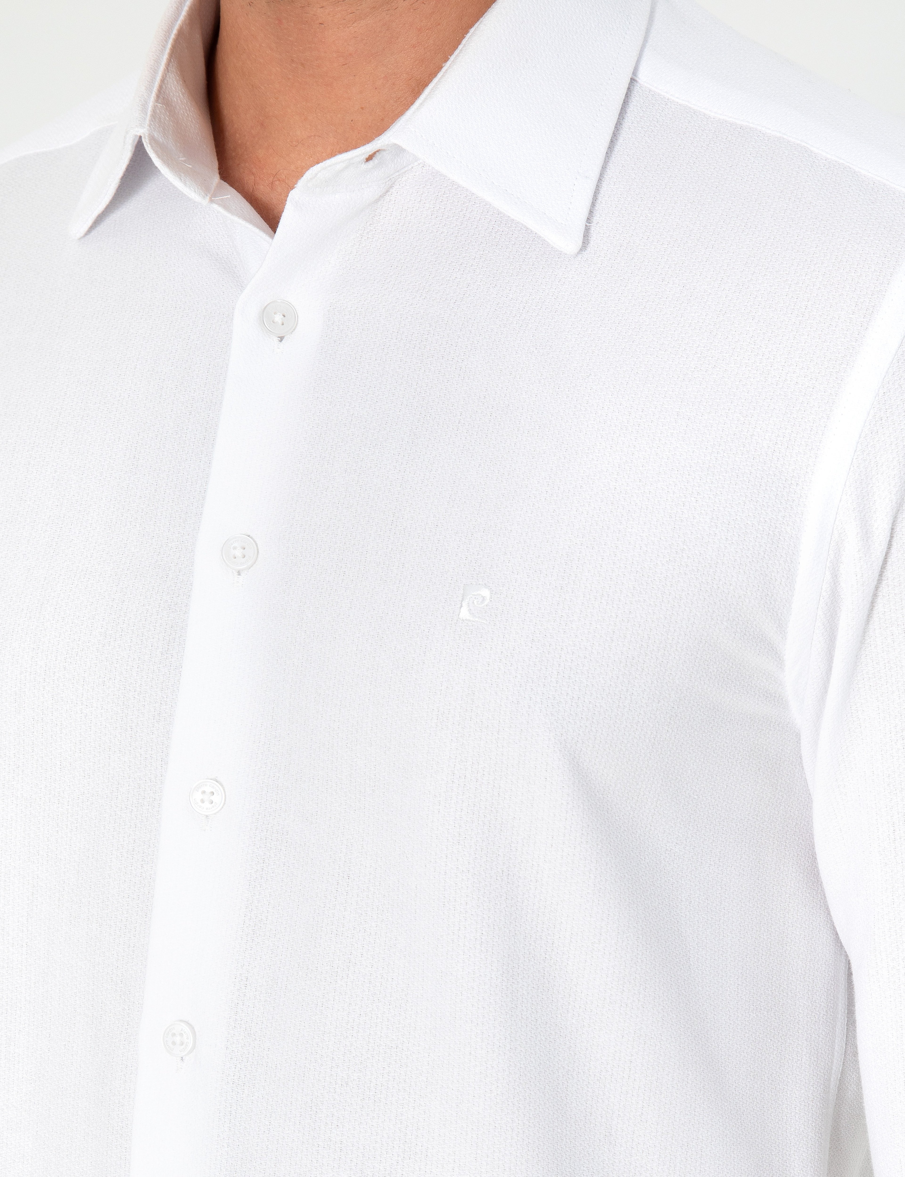Beyaz Slim Fit Uzun Kollu Gömlek
