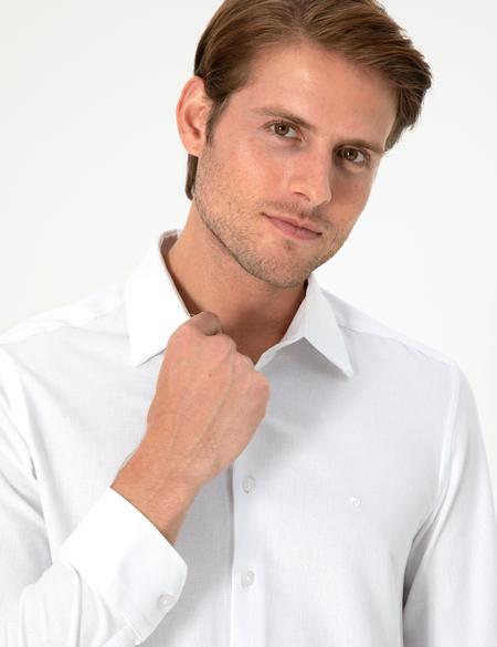 Beyaz Slim Fit Uzun Kollu Gömlek - 50294732006