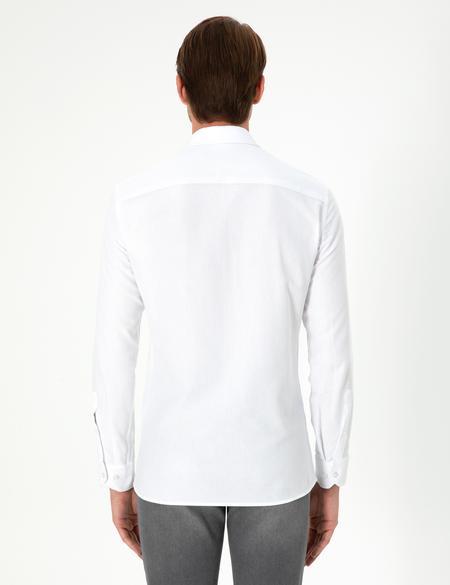 Beyaz Slim Fit Uzun Kollu Gömlek - 50294732006