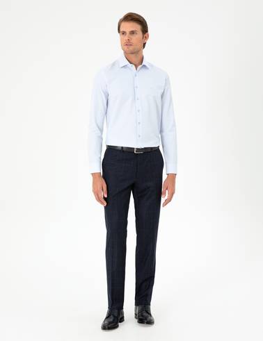 Açık Mavi Slim Fit Uzun Kollu Gömlek