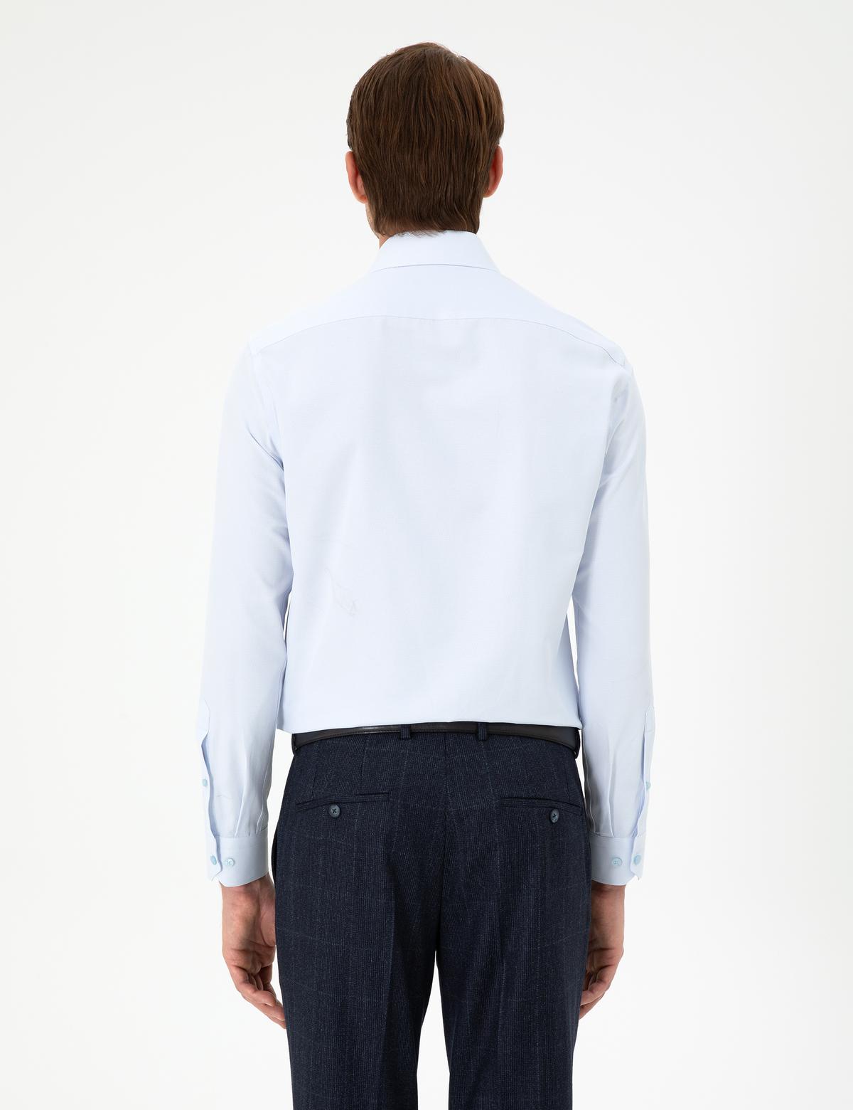 Açık Mavi Slim Fit Uzun Kollu Gömlek - 50296573018