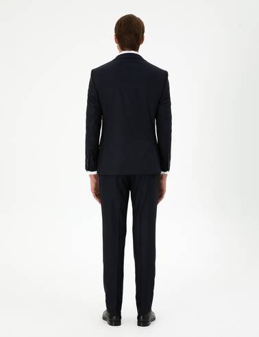 Lacivert Ex. Slim Fit Yelekli Takım Elbise