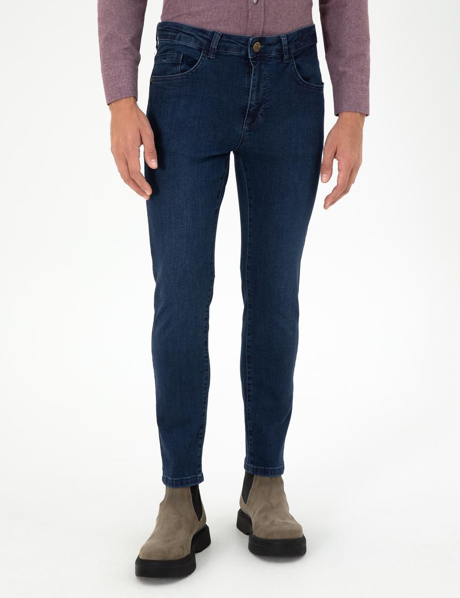 Lacivert Slim Fit Jean Pantolon