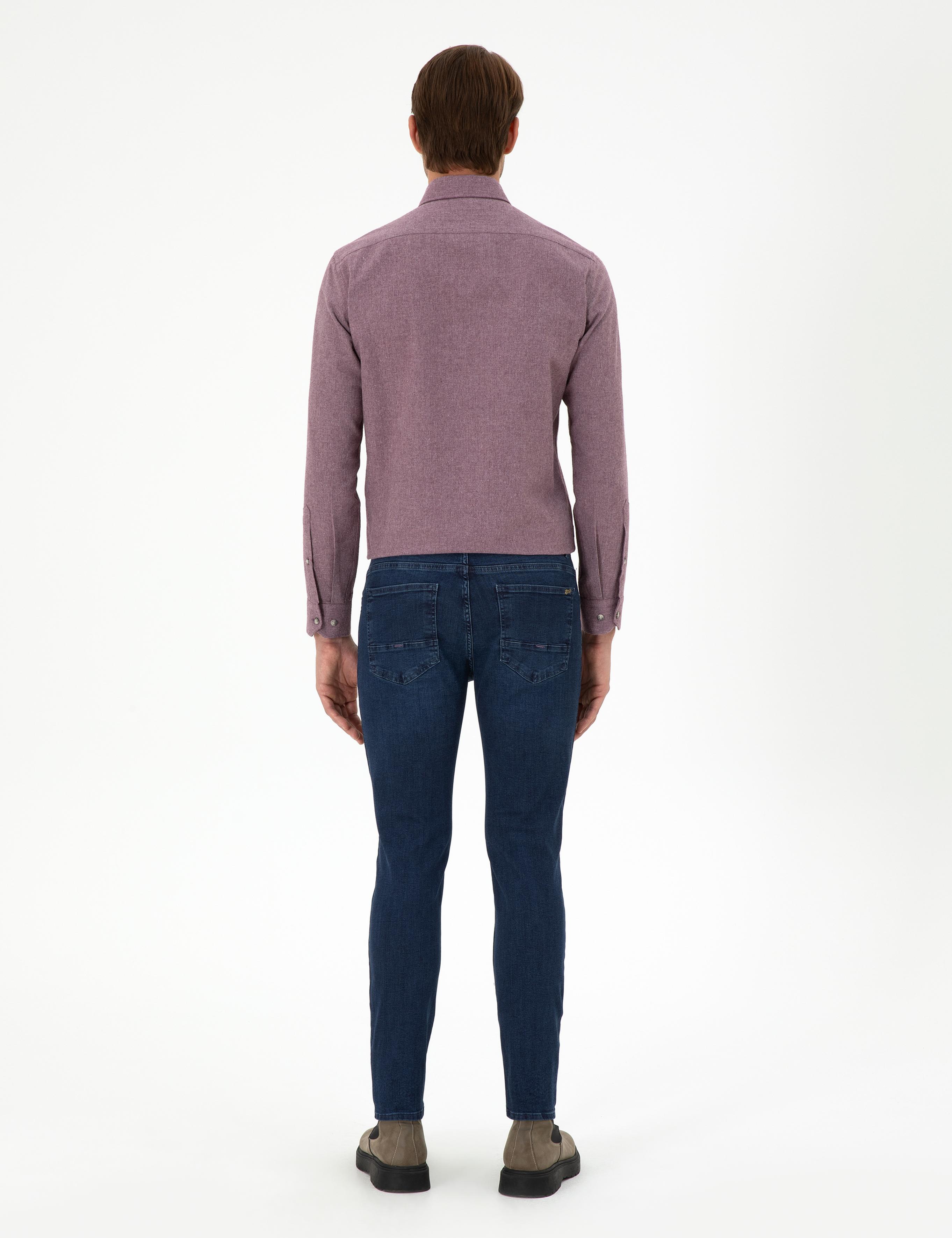 Lacivert Slim Fit Jean Pantolon