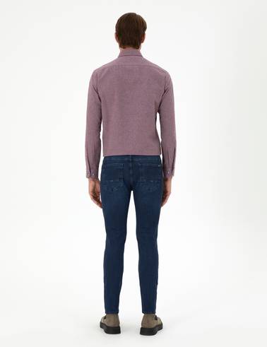 Lacivert Slim Fit Jean Pantolon