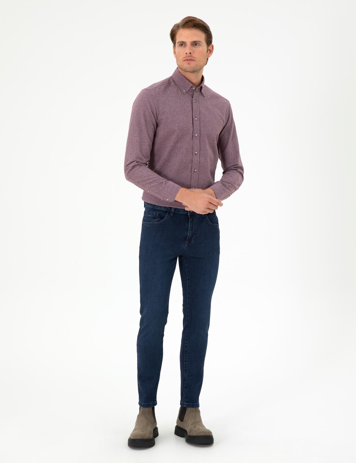 Lacivert Slim Fit Jean Pantolon - 50295881033