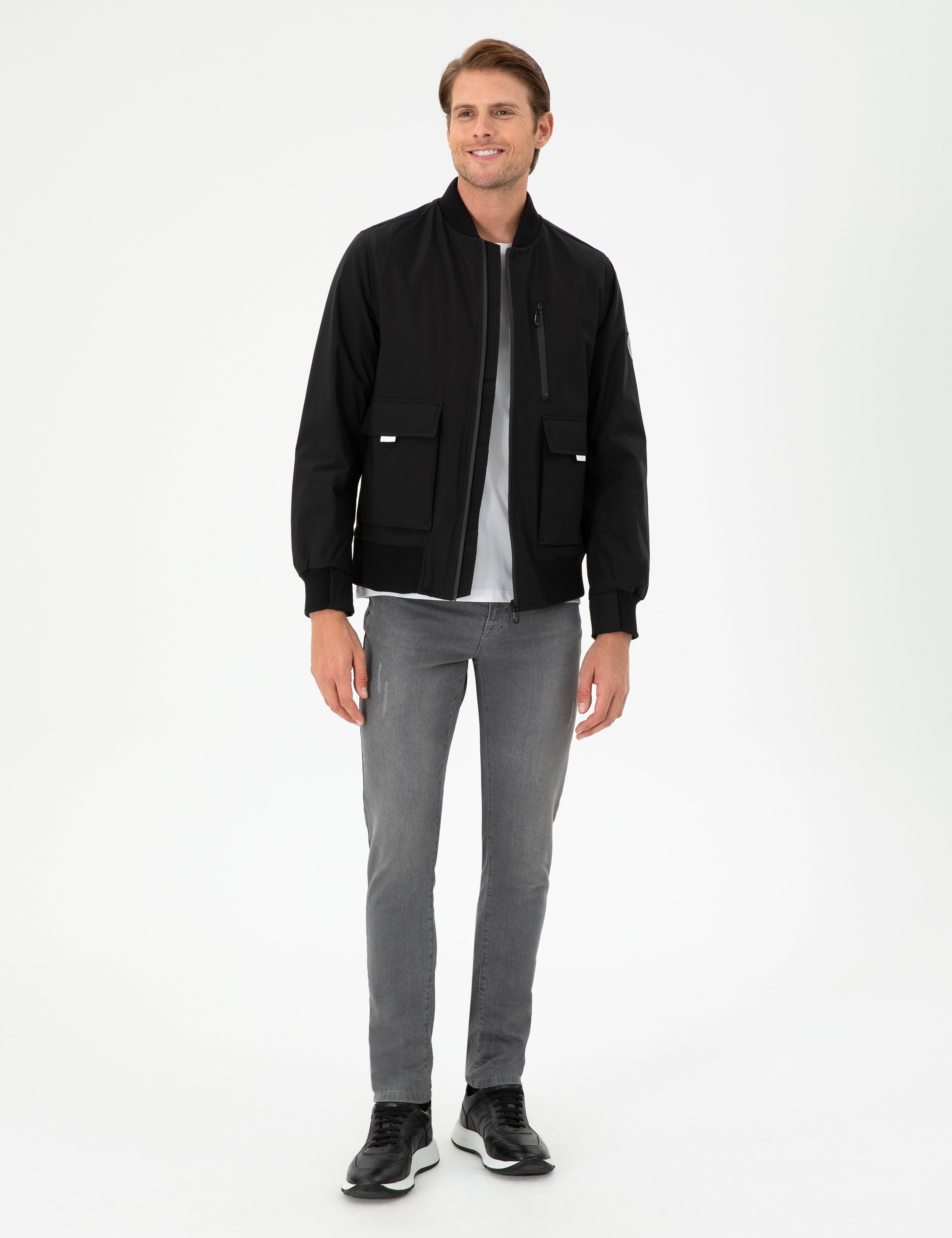 Siyah Regular Fit Mont - Image 4