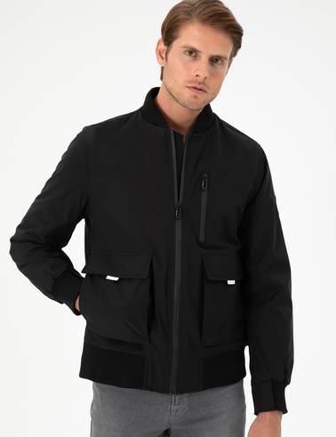 Siyah Regular Fit Mont