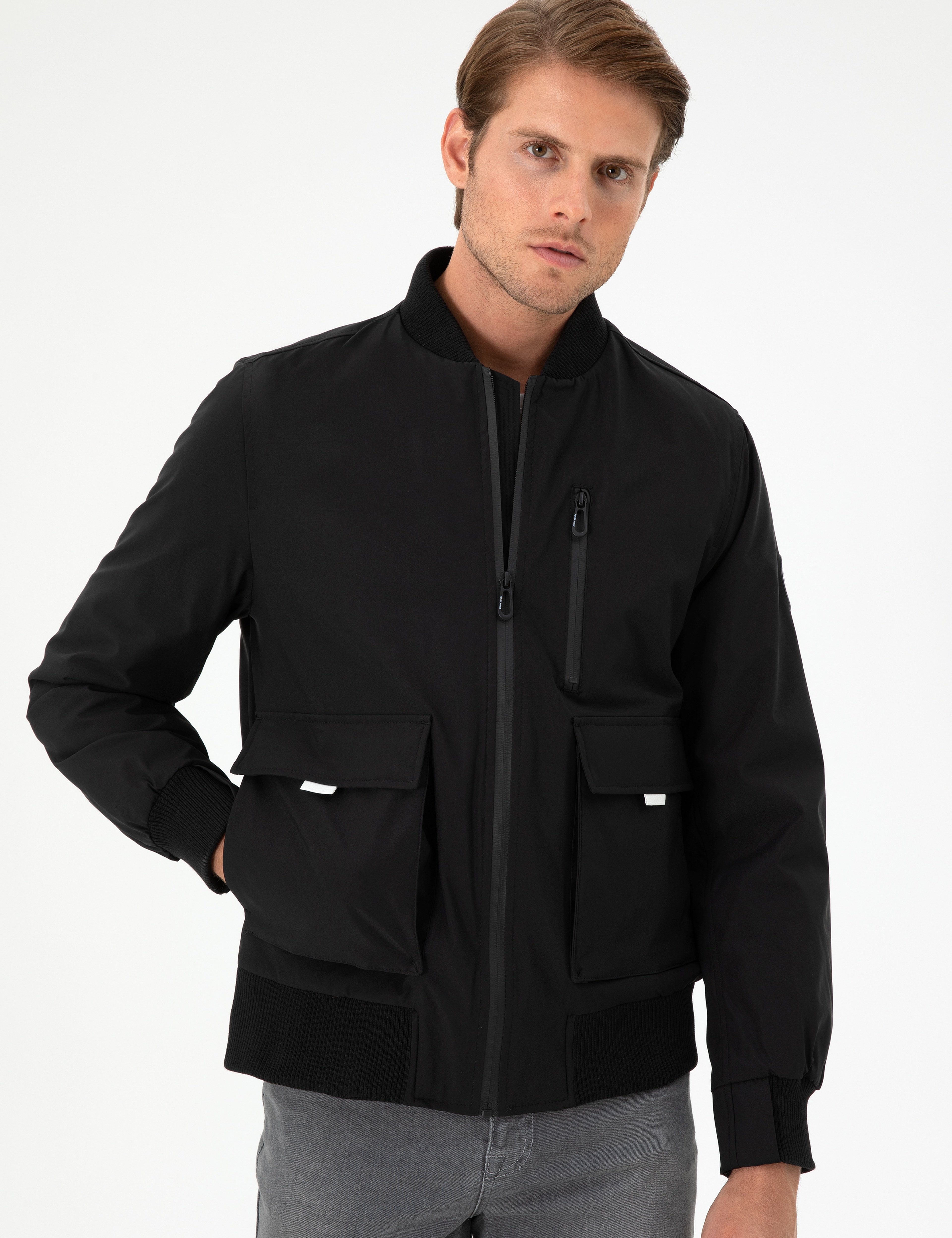 Siyah Regular Fit Mont - Image 3