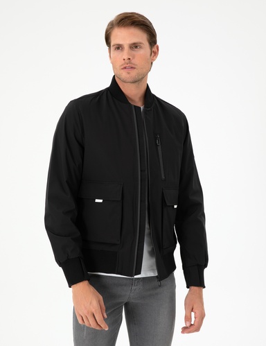 Siyah Regular Fit Mont