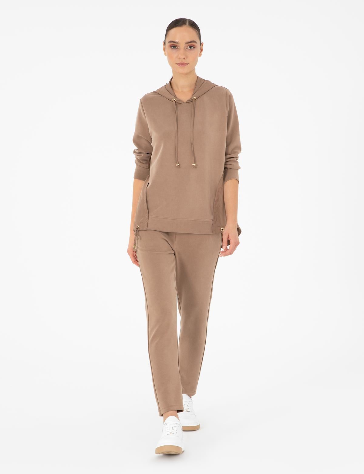 Camel Comfort Fit Modal Kumaş Sweatshirt - 50290969017