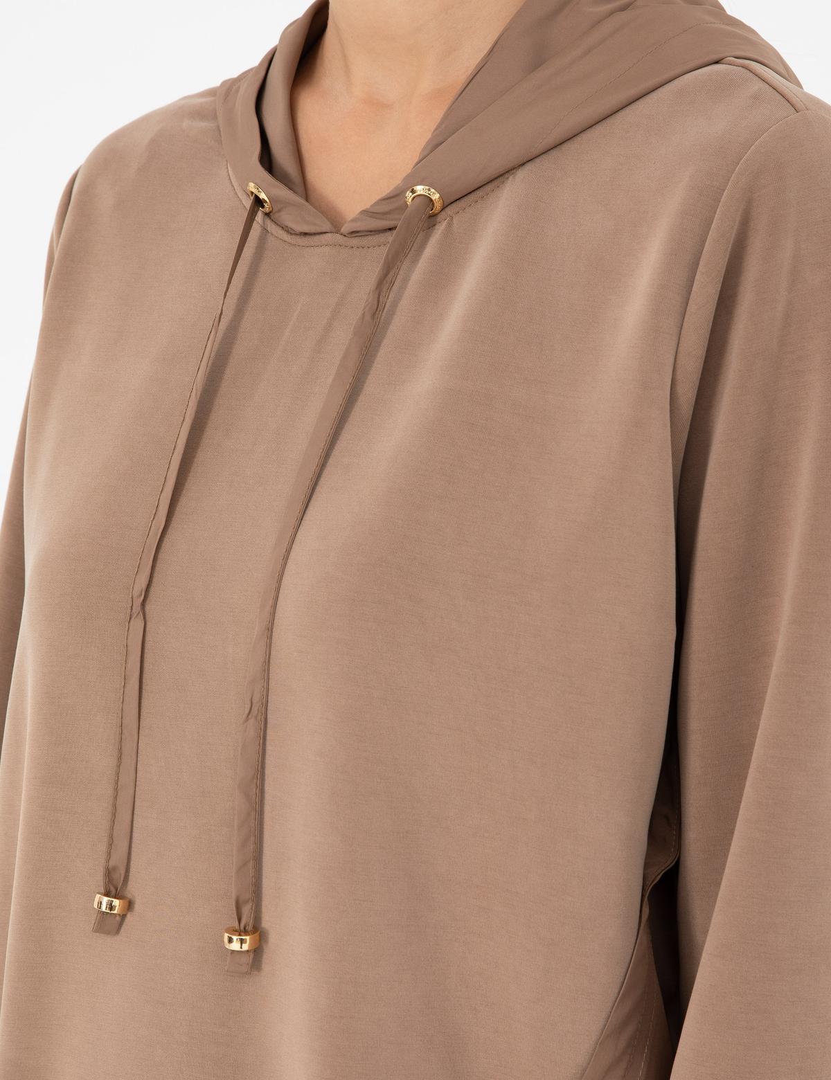 Camel Comfort Fit Modal Kumaş Sweatshirt - 50290969017