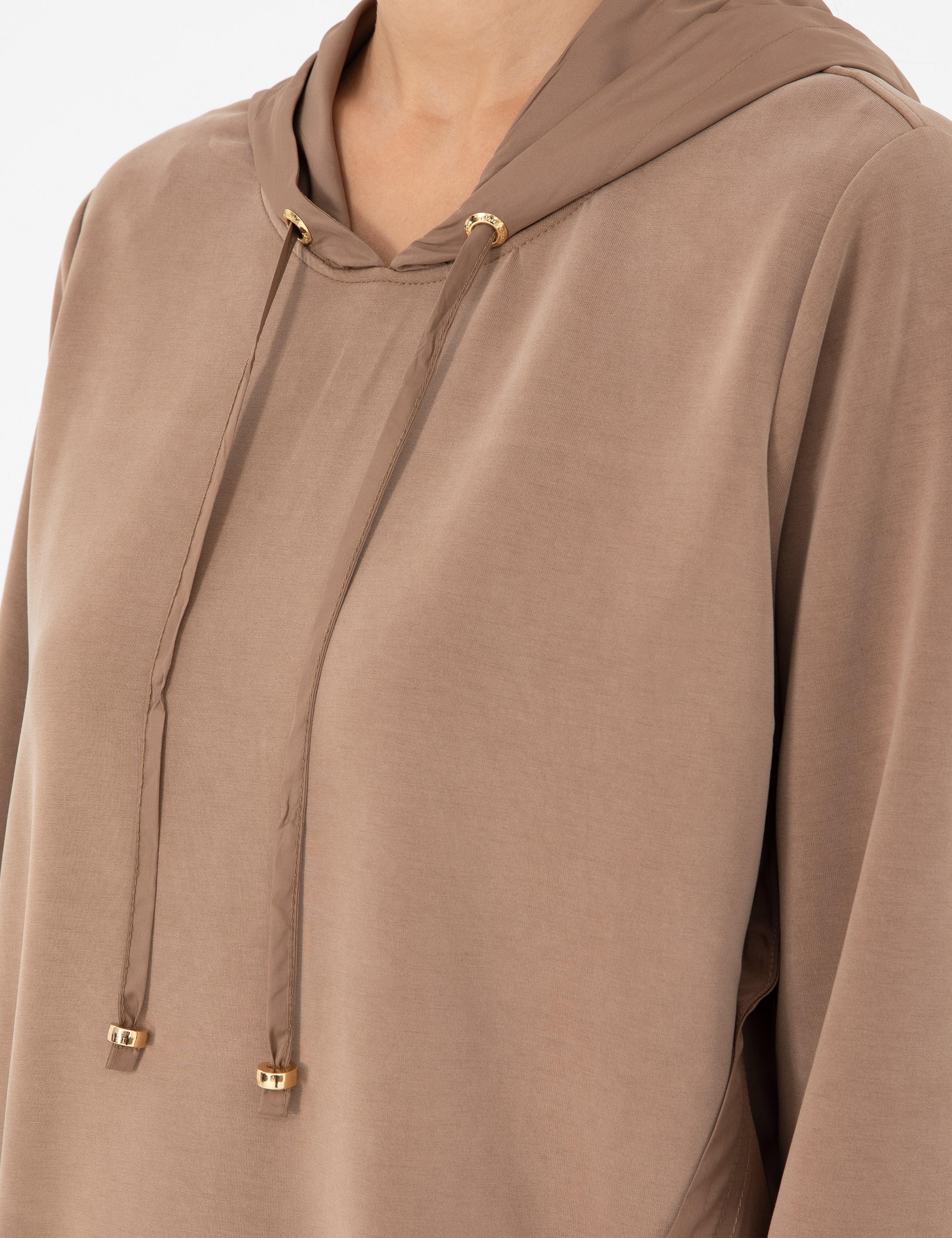 Camel Comfort Fit Modal Kumaş Sweatshirt - Image 7