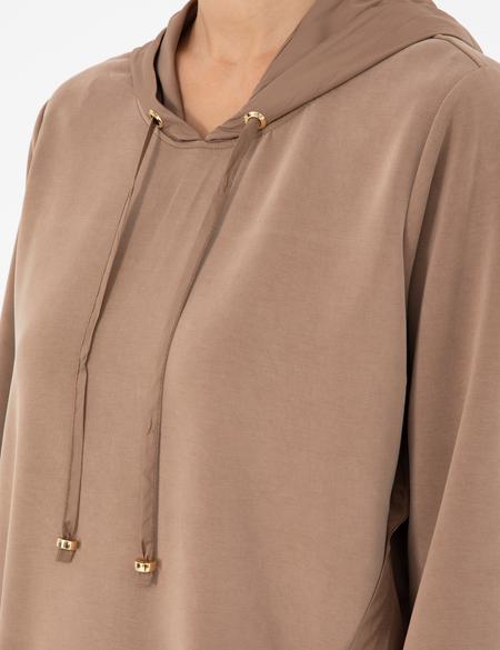 Camel Comfort Fit Modal Kumaş Sweatshirt - 50290969017