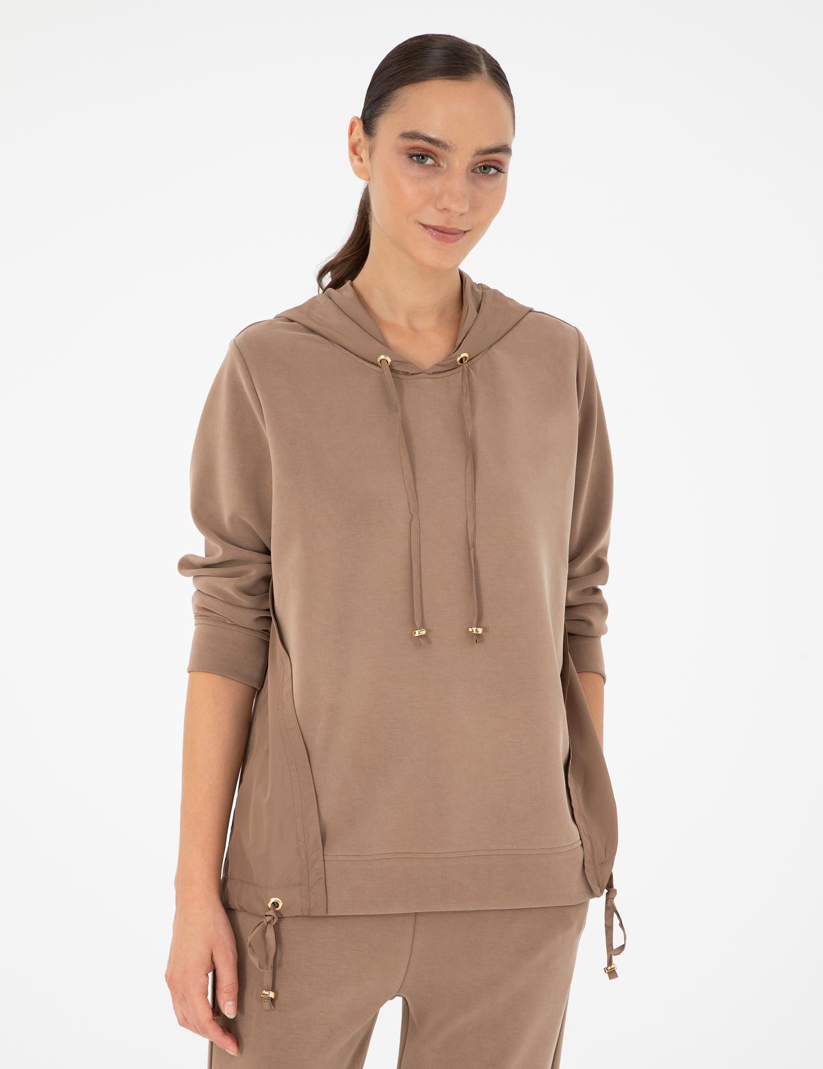 Camel Comfort Fit Modal Kumaş Sweatshirt - 50290969017