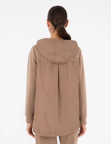 Camel Comfort Fit Modal Kumaş Sweatshirt