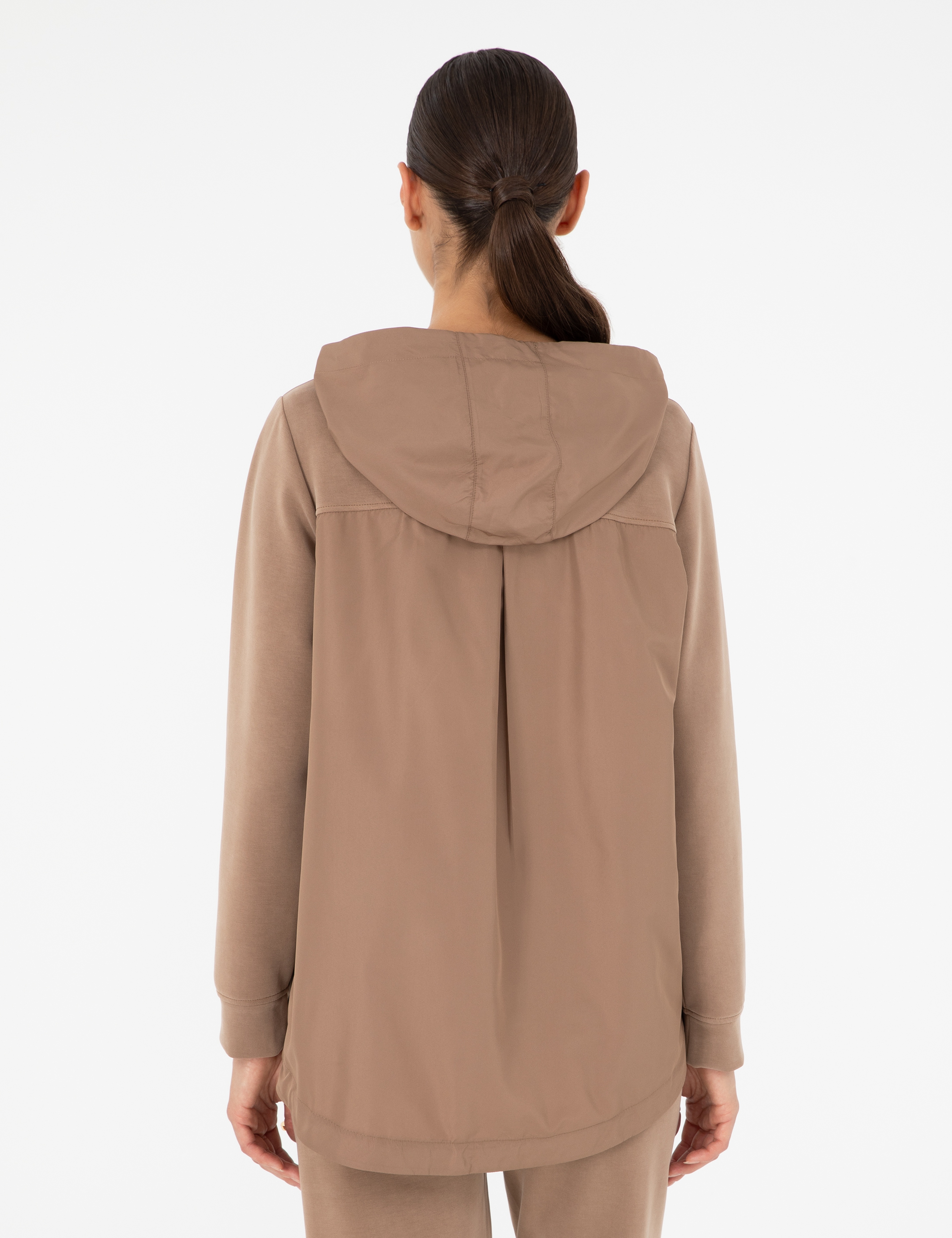 Camel Comfort Fit Modal Kumaş Sweatshirt