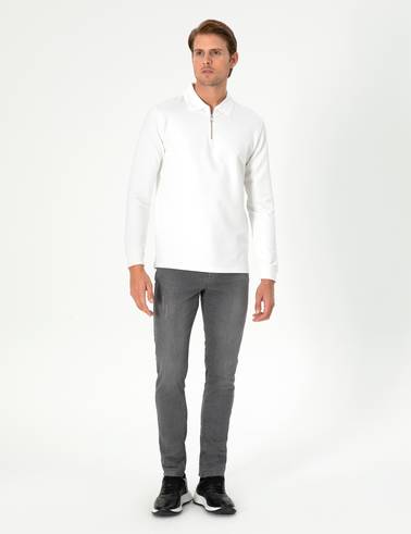 Ekru Regular Fit Sweatshirt