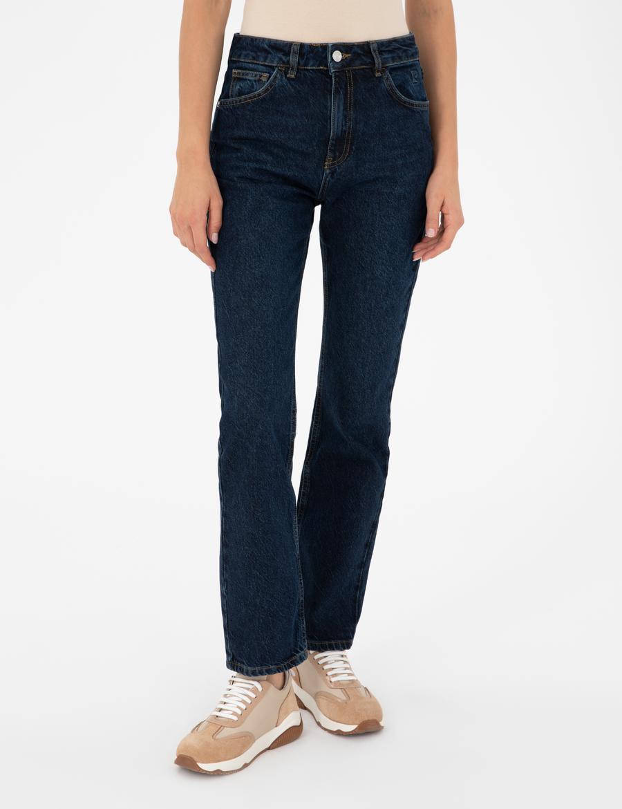 Koyu İndigo Straight Fit Jean Pantolon